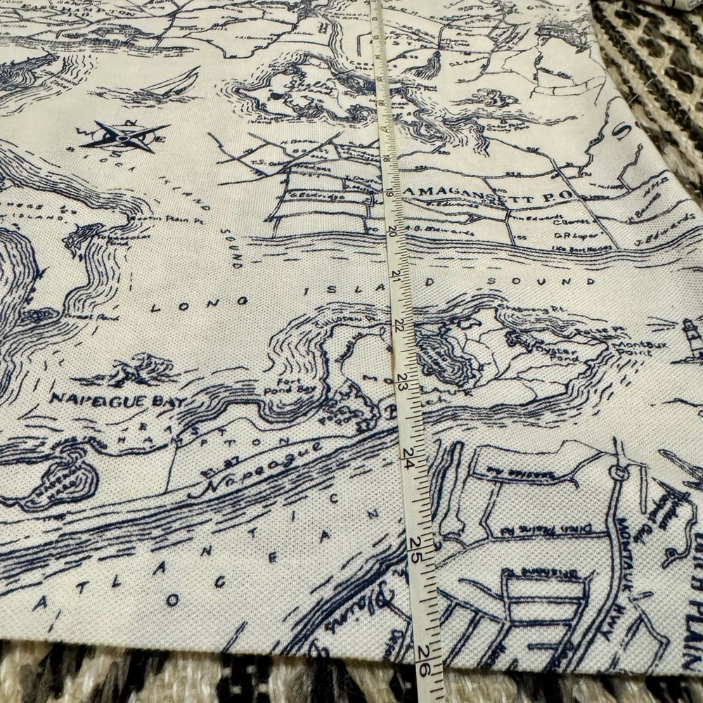 Ralph Lauren Navy and White Map Print Polo - Picture 3 of 4